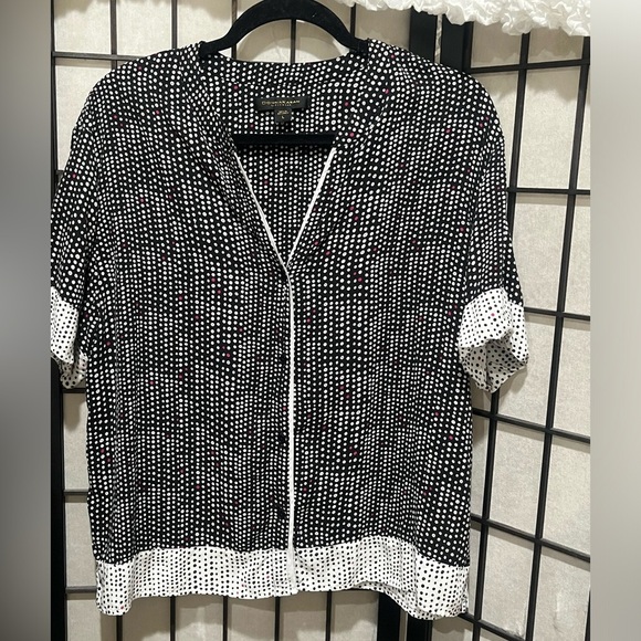 Donna Karan Black and White Polka Dot PAJAMA Sleepwear FEMININE, WOMEN SIZE L - Picture 5 of 10